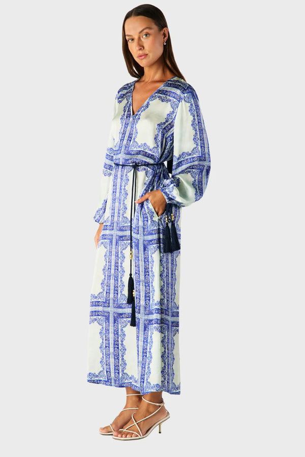 JORDI LONG SLEEVE MAXI DRESS in Jordi Print from MOS The Label