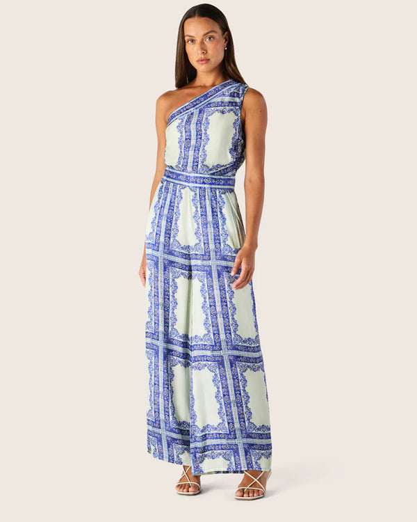 JORDI ONE SHOULDER JUMPSUIT in Jordi Print from MOS The Label
