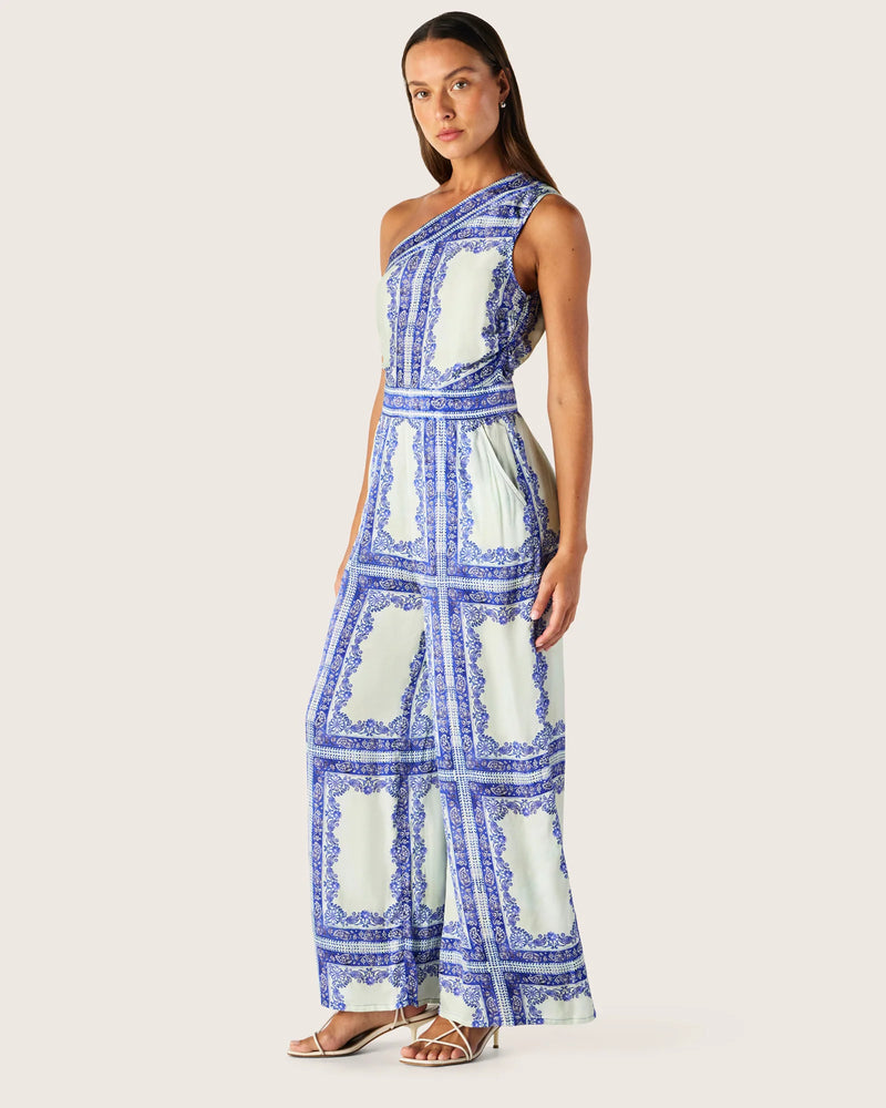 JORDI ONE SHOULDER JUMPSUIT in Jordi Print from MOS The Label