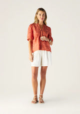 LORETTA SHIRT in Hibiscus from MOS The Label