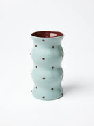PALMA VASE in Blue Brown Dotty by Jones & Co