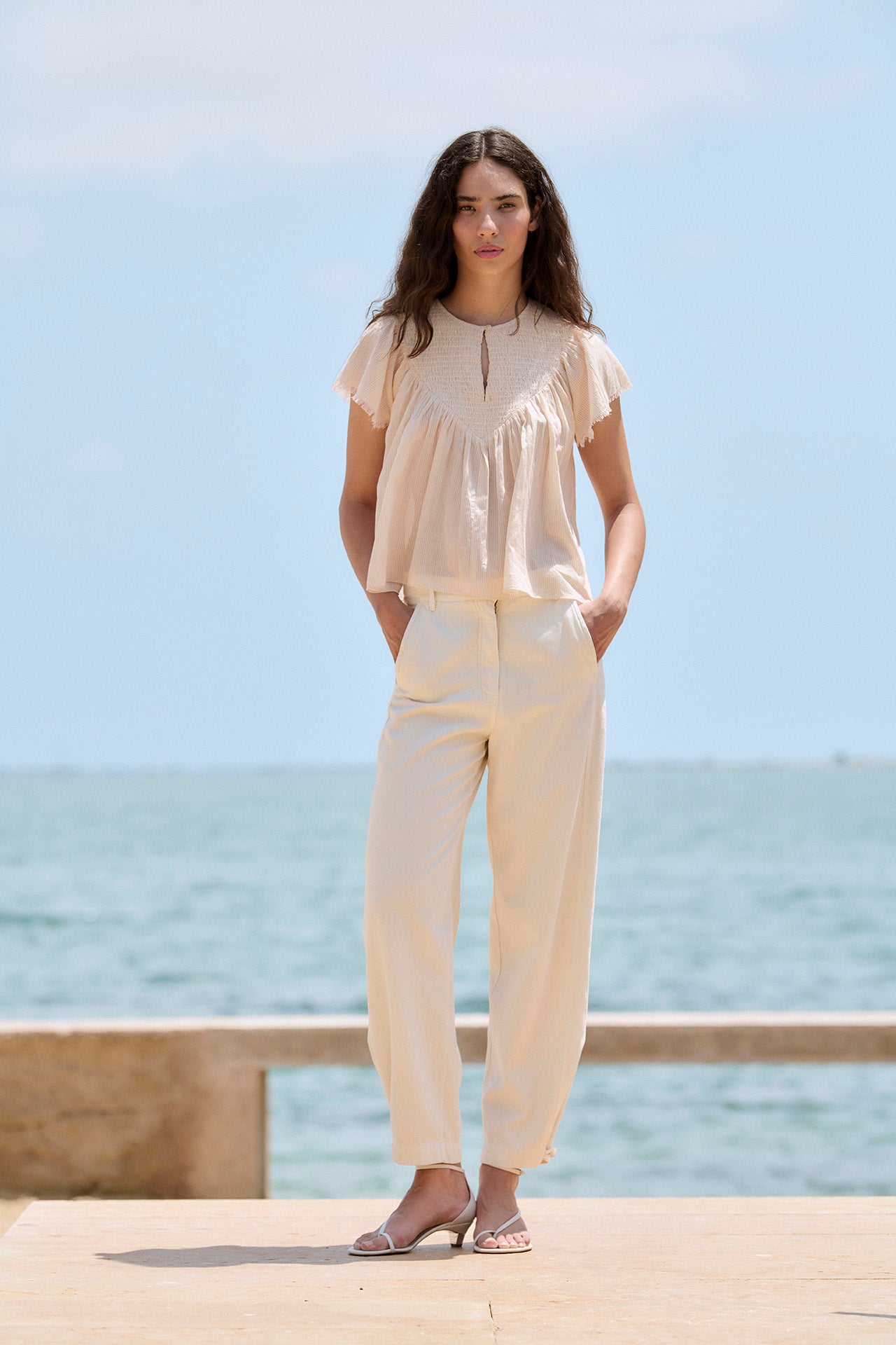 BARREL PANT in Ecru by Sita Murt
