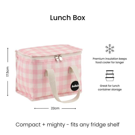 LUNCH BAG in Candy Pink Check by kollab