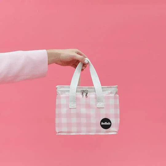 LUNCH BAG in Candy Pink Check by kollab