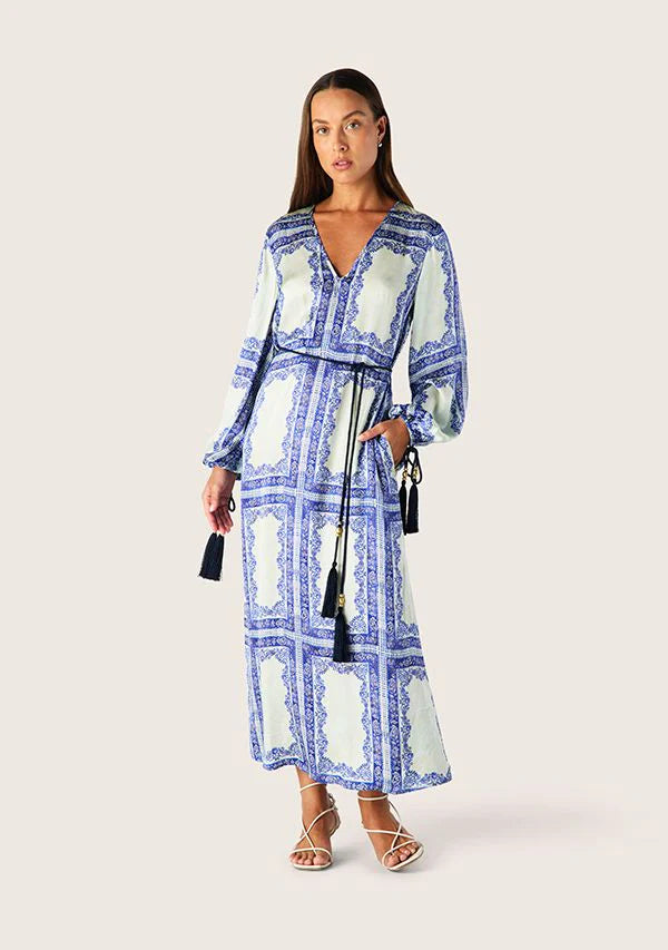 JORDI LONG SLEEVE MAXI DRESS in Jordi Print from MOS The Label