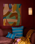 UPHOLSTERY SQUARE LOUNGE CUSHION in Piazza Stripe from the amazing range of Kip & Co products
