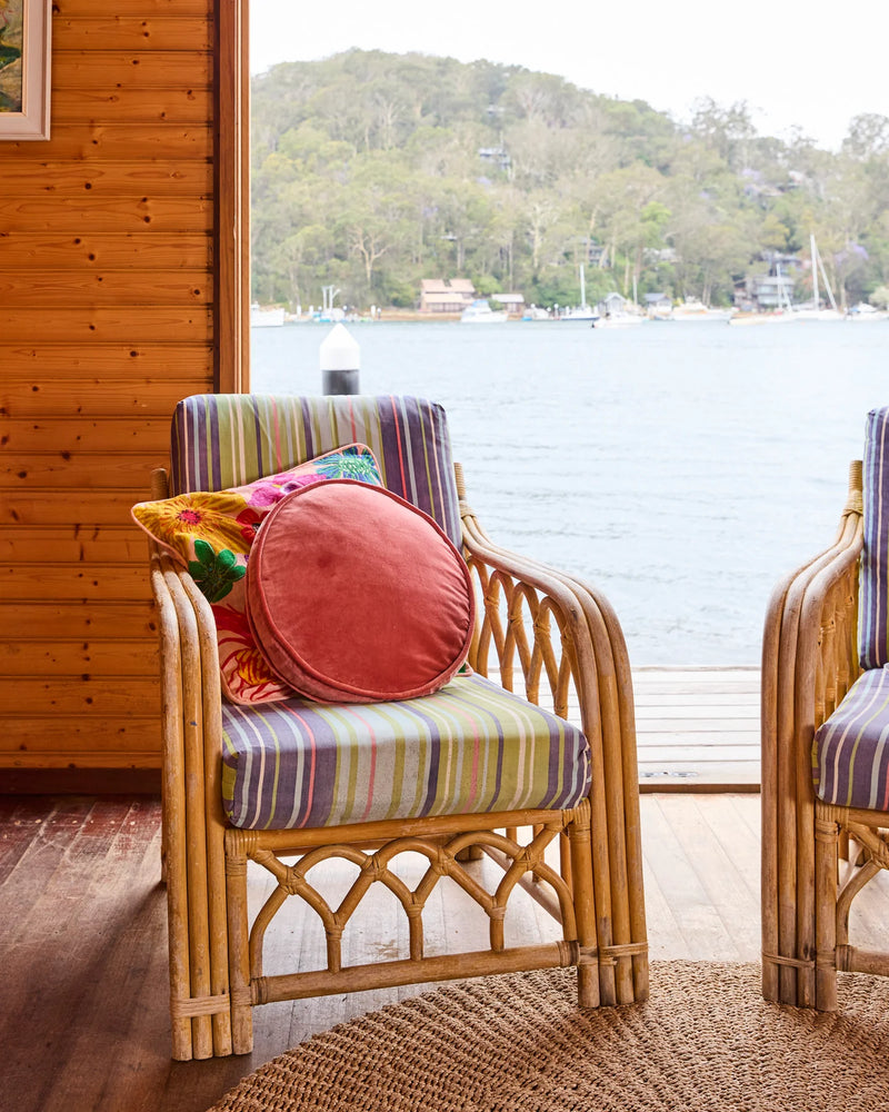 VELVET PEA CUSHION | Peach Pie