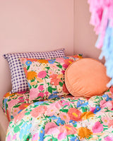 VELVET PEA CUSHION in Peach from the amazing range of Kip & Co