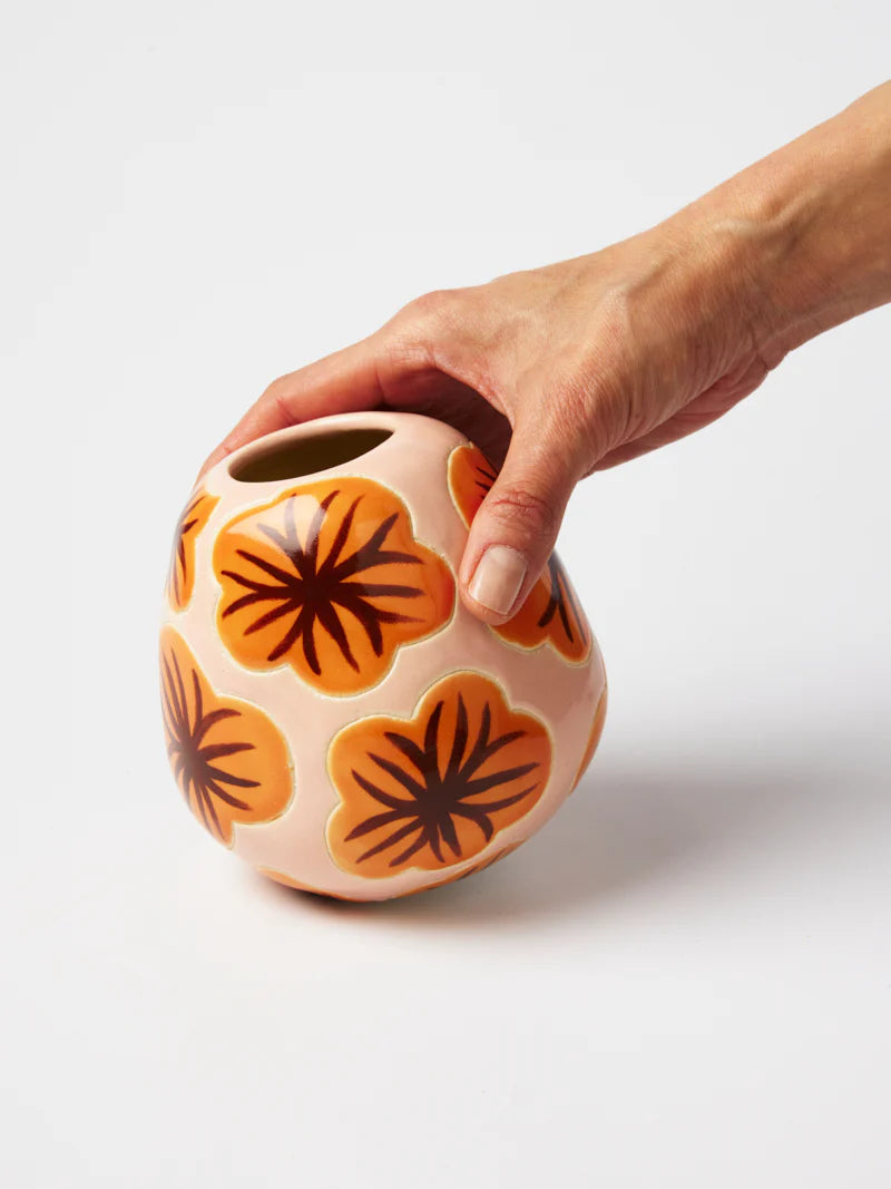POLLEN VASE in Burnt Hibiscus by Jones & Co
