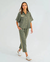 LEAH TAPPERED TROUSER | Khaki