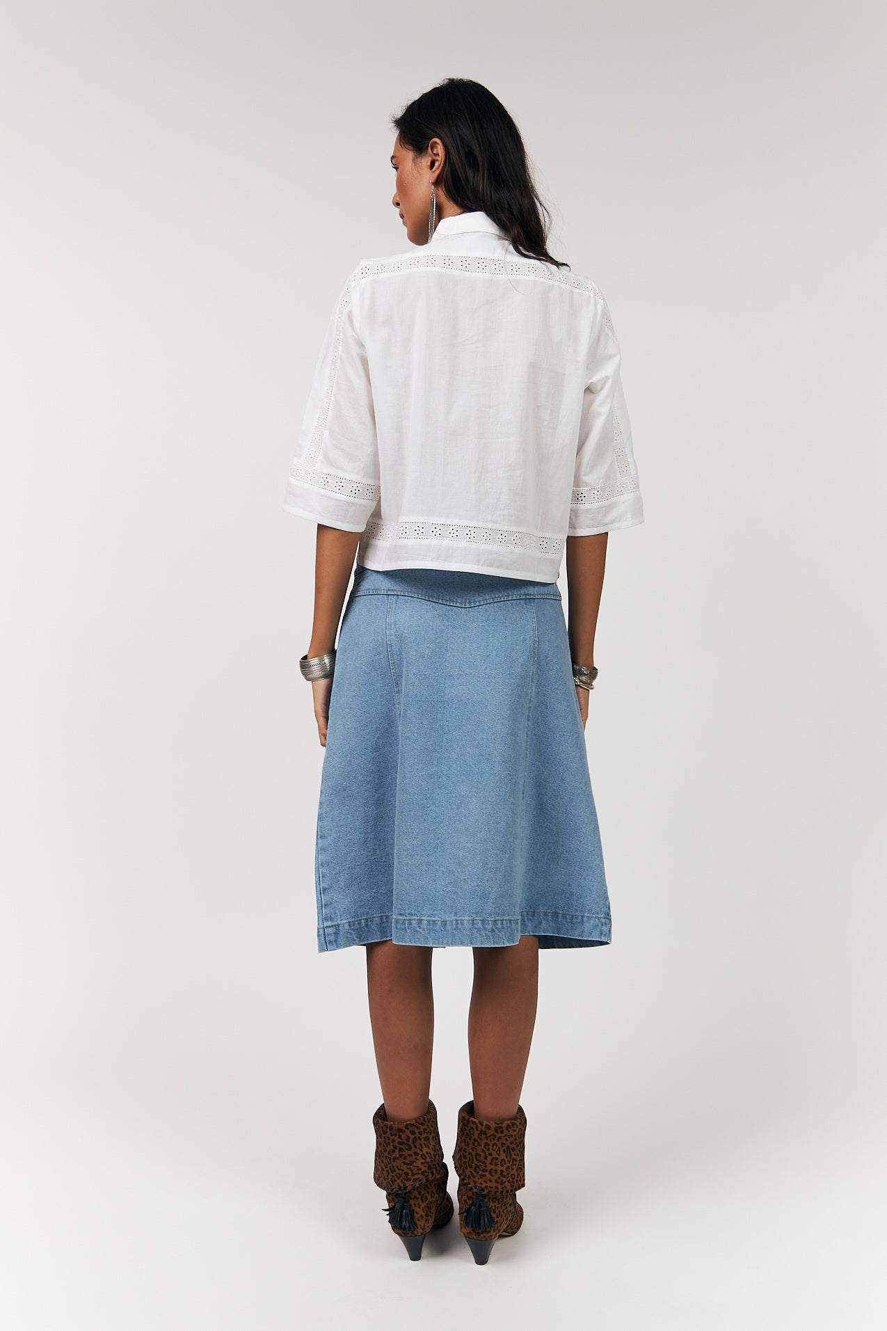 AMORA SHIRT 3/4 SLEEVE in White by Lollys Laundry