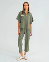 LEAH TAPPERED TROUSER | Khaki