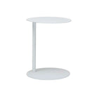 APERTO ALI ROUND SIDE TABLE in White by GlobeWest at Darling & Domain