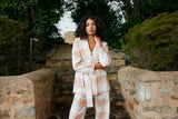 ADELINE BLAZER in Peony + Antique Plaid from Aston Studio