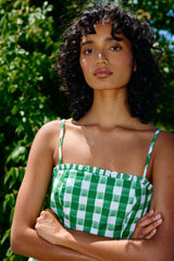 MOLLY DRESS | Leaf Gingham