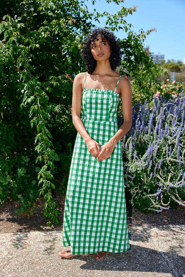 MOLLY DRESS | Leaf Gingham