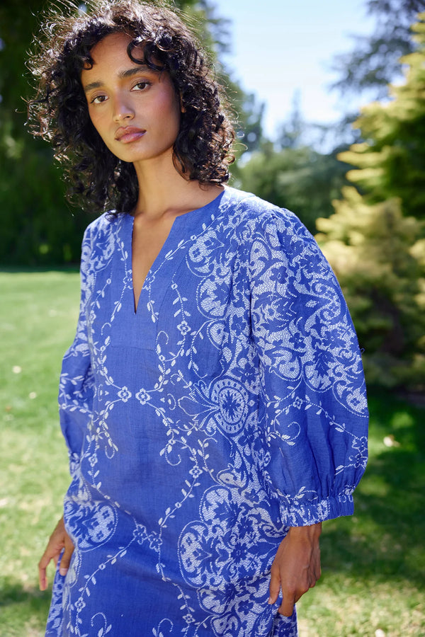DORIS DRESS in Royal + Antique from Aston Studio