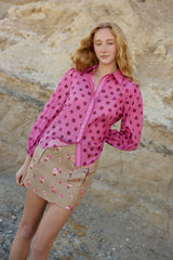 VIVIAN BLOUSE | Orchid Dot