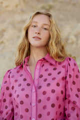 VIVIAN BLOUSE | Orchid Dot