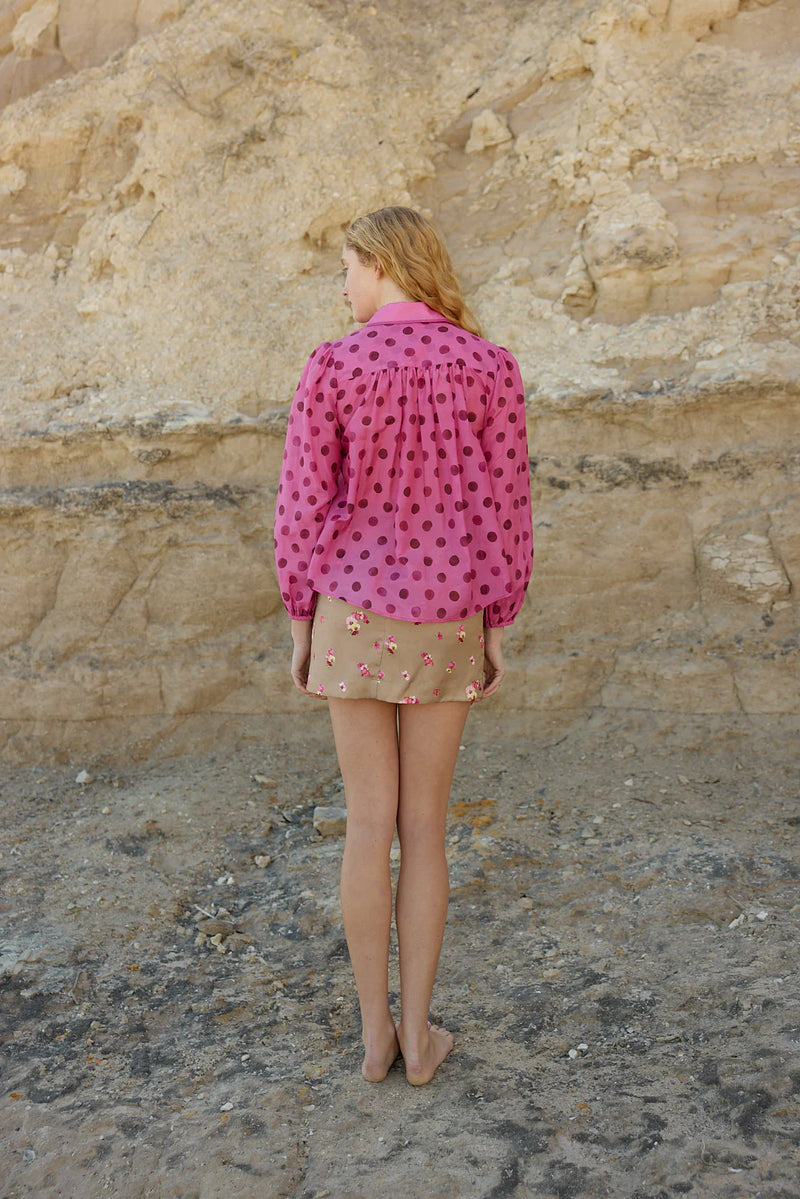 VIVIAN BLOUSE | Orchid Dot