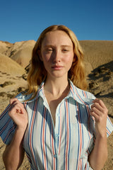 EDIE SHIRT DRESS | Blithe Cherry Stripe