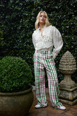 HARPER PANT in Forest Check from Aston Studio