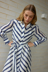 YASMINE DRESS | Royal Stripe