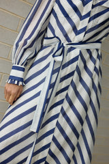 YASMINE DRESS | Royal Stripe