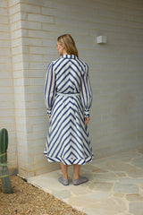 YASMINE DRESS | Royal Stripe