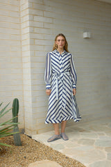 YASMINE DRESS | Royal Stripe