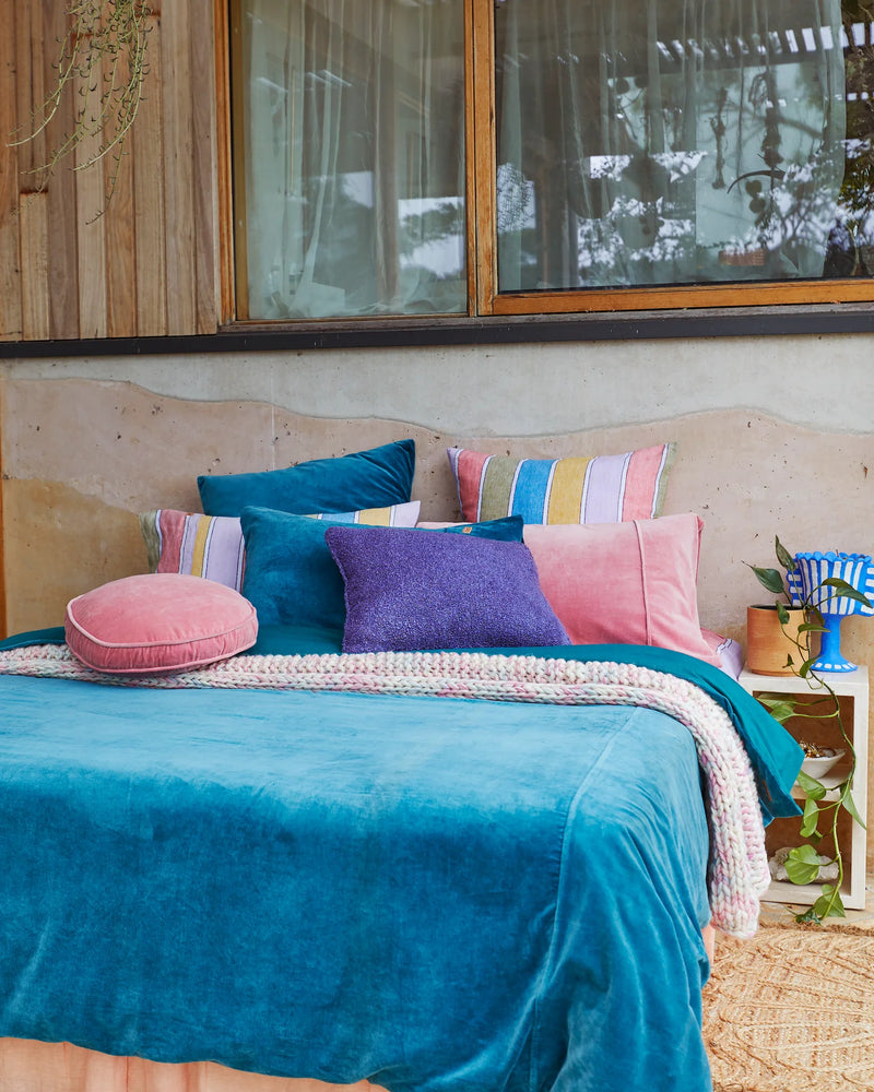 VELVET PEA CUSHION | Dusty Rose