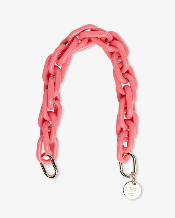 ACRYLIC CHAIN STRAP in Coral by Elms and King