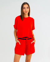 ADELINE KNIT TEE in Poppy by ARLINGTON MILNE