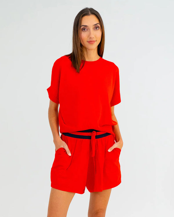 ADELINE KNIT TEE in Poppy by ARLINGTON MILNE