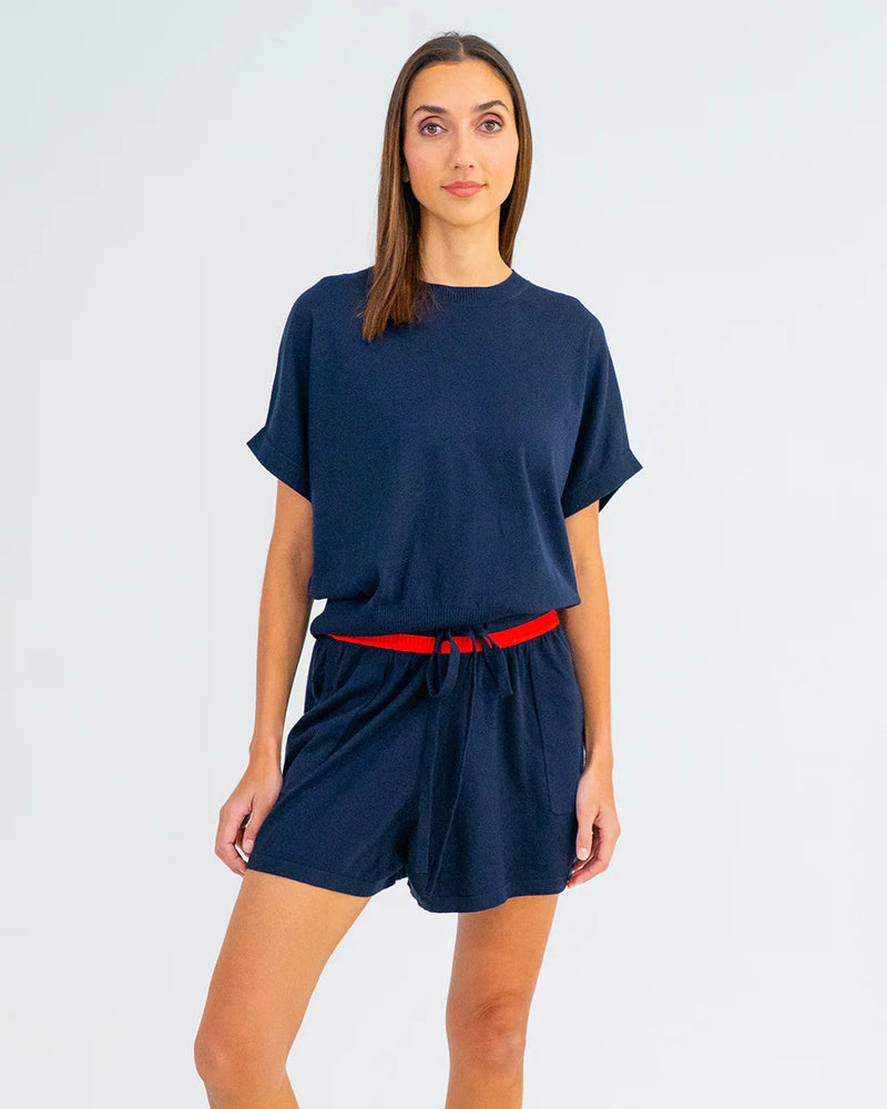 ADELINE KNIT TEE in Navy by ARLINGTON MILNE