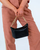 AGNES BAG in Black Weave by ARLINGTON MILNE