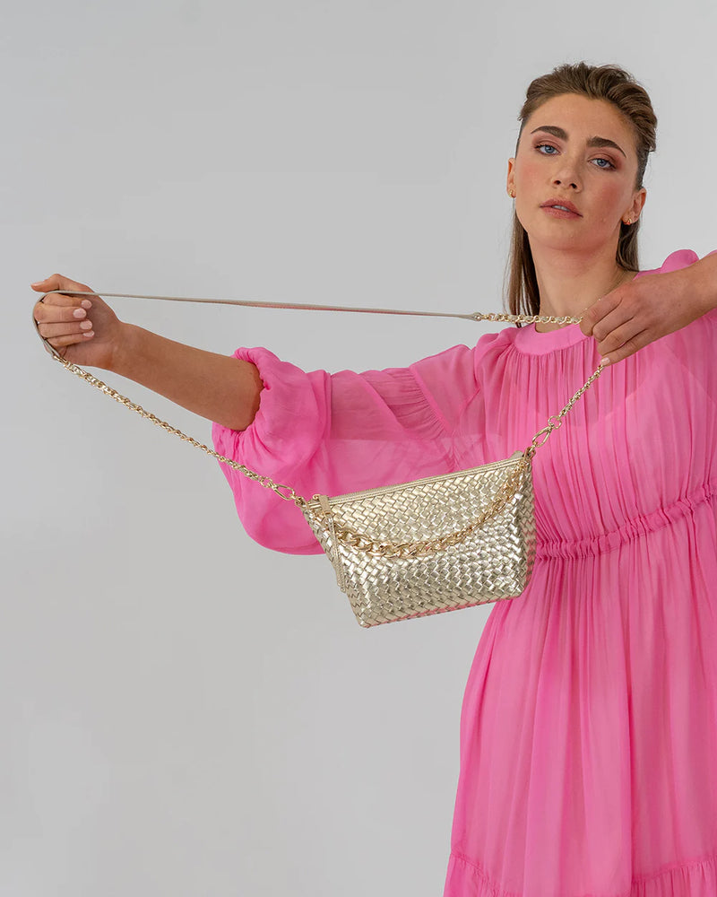 AGNES BAG in Gold Weave by ARLINGTON MILNE