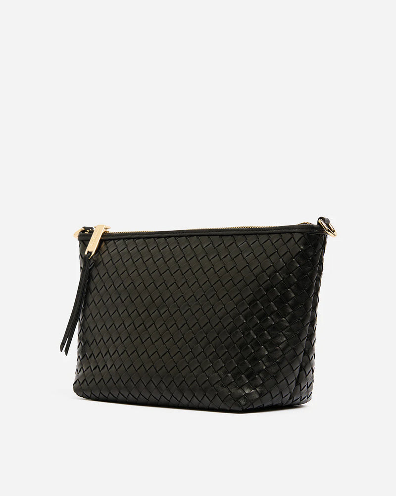 AGNES BAG in Black Weave by ARLINGTON MILNE