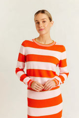 Alessandra AMALFI CREW SWEATER in Fiesta