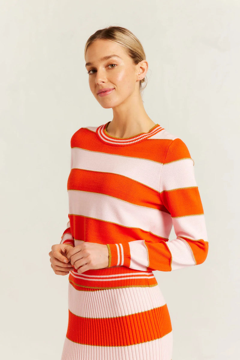 Alessandra AMALFI CREW SWEATER in Fiesta