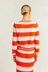 Alessandra AMALFI CREW SWEATER in Fiesta