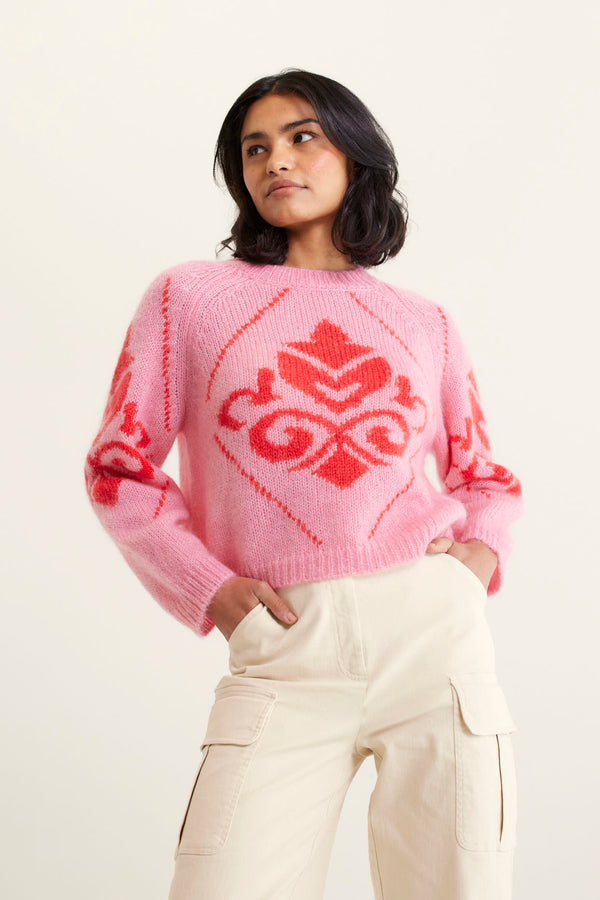 Alessandra BLEECKER SWEATER in Pink