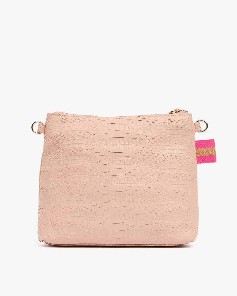 ALEXIS CROSSBODY BAG in Blush Snake by ARLINGTON MILNE