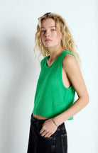 DUMY TANK TOP DUM18B | Green Melange - Darling & Domain
