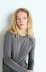 GAMIPY LONG SLEEVE TEE Gami28 in Steelt by American Vintage