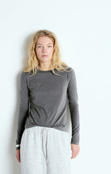 GAMIPY LONG SLEEVE TEE Gami28 in Steelt by American Vintage