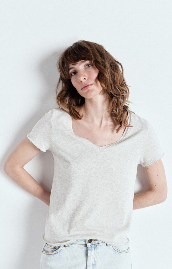 SONOMA V NECK TEE SON33 | Polar Melange