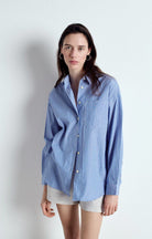 ZATYBAY SHIRT ZAT06A in Aqua Stripes by American Vintage