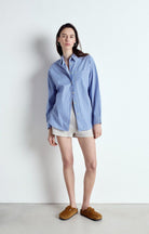 ZATYBAY SHIRT ZAT06A in Aqua Stripes by American Vintage