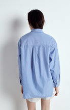 ZATYBAY SHIRT ZAT06A in Aqua Stripes by American Vintage